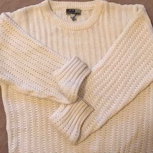 Vintage Ralph Lauren White Mens Fisherman Sweater